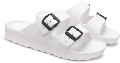 BERSACHE Men Slides(White , 8)