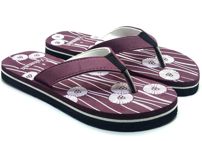 VAHMAH Women Slippers(Maroon , 8)