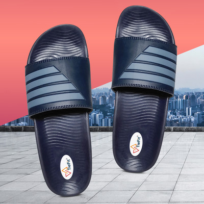 TieFit Men Slides(Blue , 9)