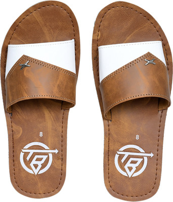 THE BABA Men Slides(Brown , 8)