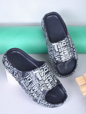 SCETTRO Men Slides(Navy, White , 6)