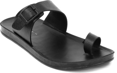 Pu-Pine Men Sandals(Black , 10)