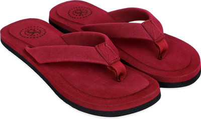 CIBEK Women Flip Flops(Maroon , 7)