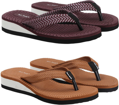 TWO SOFT Pack Of 2 Combo Stylish Extra Comfort Lightweight Dailywear use Slippers