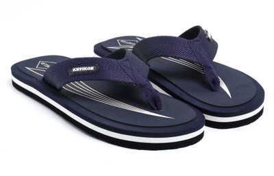 KETIKOE Men Flip Flops(Navy , 10)