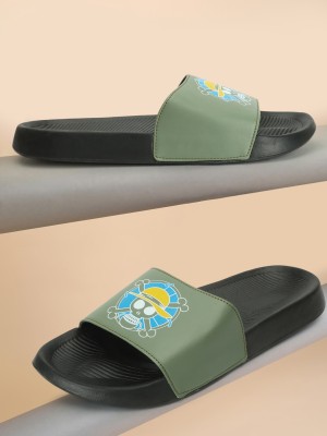 Shoe Me Men Slides(Green , 8)