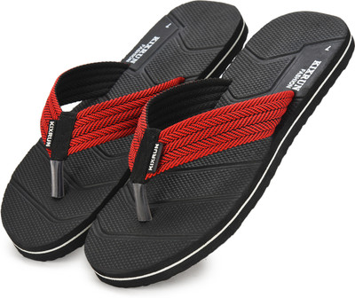 Kixrun Men Flip Flops(Black , 6)