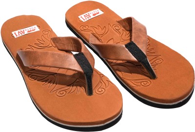 AVI Men Slippers(Brown , 4)