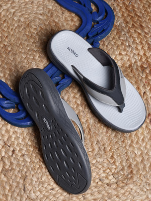 Koburg Men ZenSole Men's Flip Flops - Tranquil & Durable flip flops KF-304 Flip Flops(Grey , 9)