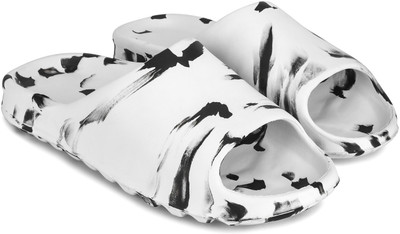 SUNINOW Men Slides(White , 8)