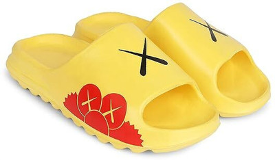 SUNINOW Men Slides(Yellow , 8)