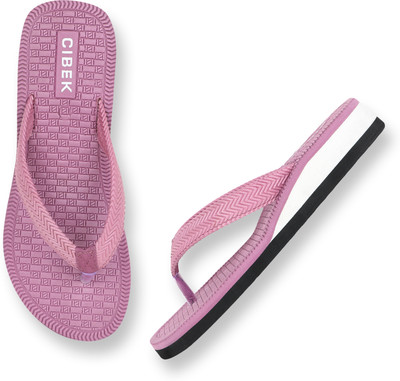 CIBEK Women Flip Flops(Pink , 6)