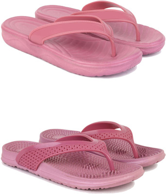 DRACKFOOT Women Slippers(Pink , 5)