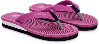 Kixrun Women Flip Flops(Pink , 6)
