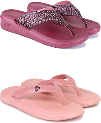 DRACKFOOT Women Slippers(Maroon , 6)