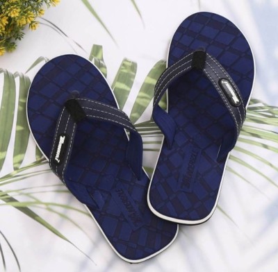 Thundersole Men Flip Flops(Blue , 10)