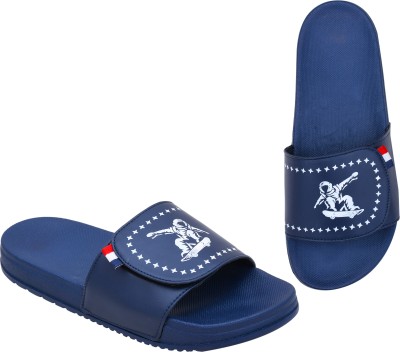 Shoe Me Men Slides(Blue , 10)