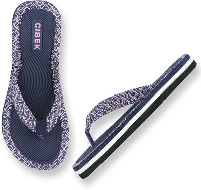 CIBEK Women Flip Flops(Blue , 8)