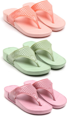 TAFFRAL Women Flip Flops(Multicolor , 5)