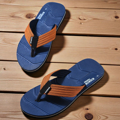 Kixrun Men Slippers(Blue , 7)