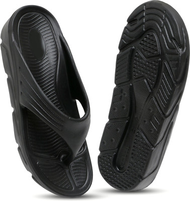 TAFFRAL Men Trending Stylish Lightweight Comfort Flip Flops Slippers(Black , 8)