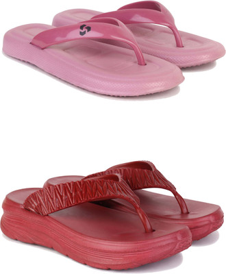 Pennen Women Slippers(Maroon , 6)