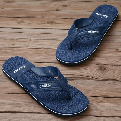 Kixrun Men Slippers(Blue , 7)