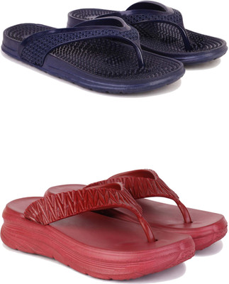 DRACKFOOT Women Slippers(Maroon , 8)