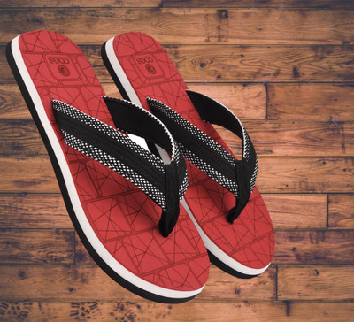 Cogs Men Mens Comfortable Trending And Stylish Embozing Slipper And Flipflop Slippers(Red , 9)