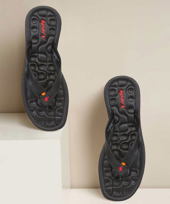 Sparx Men Flip Flops(Black , 12)