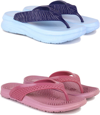 DRACKFOOT Women Slippers(Blue , 6)