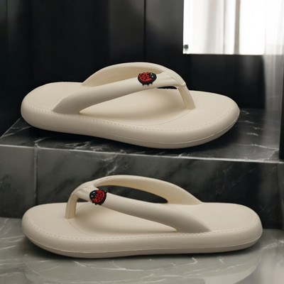 house of common Women Slippers(Off White , 8)