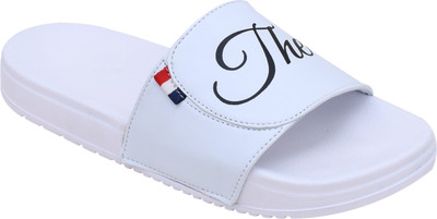 STEP WEY Men Slides(White , 8)