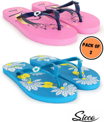 SICCO Women Slippers(Blue , 5)