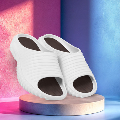 Monex Men Slides(White, Black , 8)