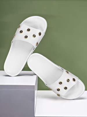 MISHI Women Slides(White , 3)