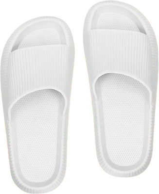 fooinQ Men Slides(White , 10)