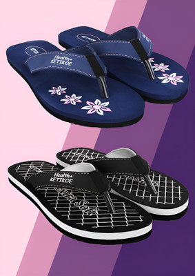 Women's Slipper Ortho-Care Trending Colorful Printed Chappal (Pack of 1) Flip Flops