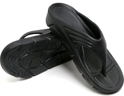 TAFFRAL Men Trending Stylish Lightweight Comfort Flip Flops Slippers(Black , 6)