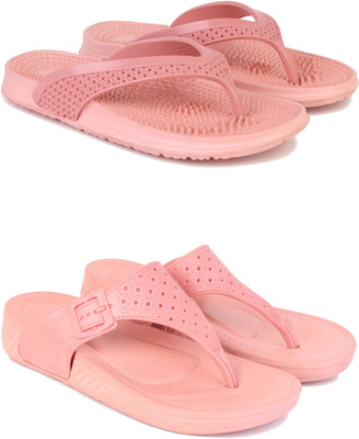 DRACKFOOT Women Slippers(Pink , 6)