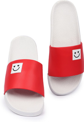 Shoe Mate Men Slides(Red , 7)