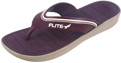 FLITE Men Slippers(Khaki, Purple , 7)