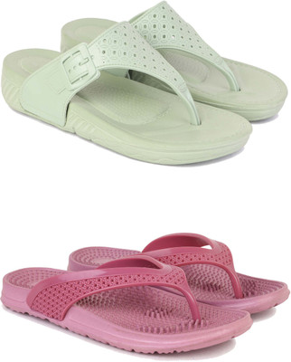 DRACKFOOT Women Slippers(Green , 7)