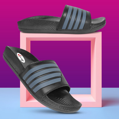 Keneye Men Slides(Black , 8)