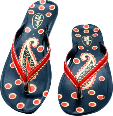 FOOTSTAIR Women Men's Pu Slipper/Chappal Slippers(Red , 10)