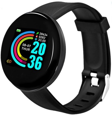 GUGGU EPN_189C_D18 Smart band compatiable with all Smartphones Smartwatch(Black Strap, Free Size)