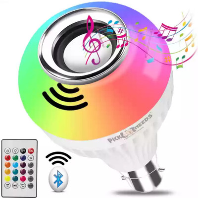 GRANTHAM 12-Watts LED Fully Remote Controlled Music Light Bulb with 3.0 Bluetooth Speaker Smart Bulb
