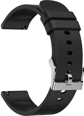 Zelfo Silicone Strap Compatible with Dizo Watch R Talk Go Smart Watch Smart Watch Strap(Black)