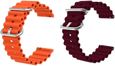 PUNAK 22 MM Ocean Loop Smartwatch Strap Band. Smart Watch Belt Smart Watch Strap(Orange, Purple)