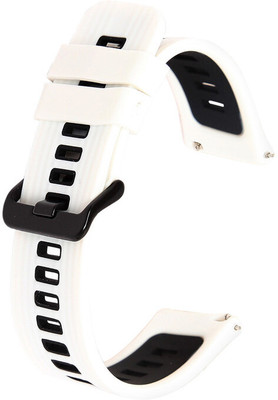 Melfo Silicone Strap Compatible with Evolves Nextfit Song S Smart Watch Smart Watch Strap(White, Black)